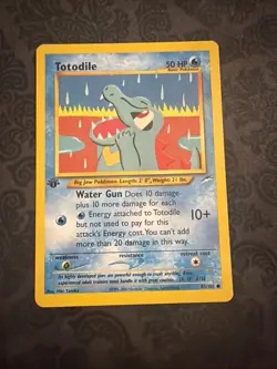 Pokemon TCG Totodile Neo Genesis 1st Edition Common 85/105 - Image 1