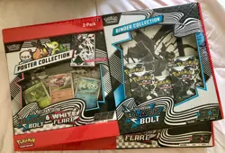 Pokemon TCG Black Bolt and White Flare Binder And Poster Collection ✨ Lot of 2 ✨ - Image 1