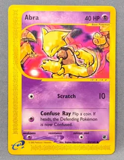 NM Abra 93/165 Expedition Base Set Pokemon Hajime Kusajima eReader - Image 1