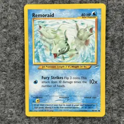 Pokemon Neo Destiny Remoraid 80/105 Common NM - Image 1
