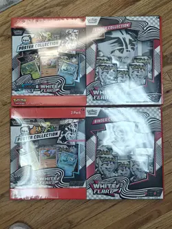 Pokemon Black Bolt & White Flare Binder + Poster Collection Sam's Club 2 packs - Image 1