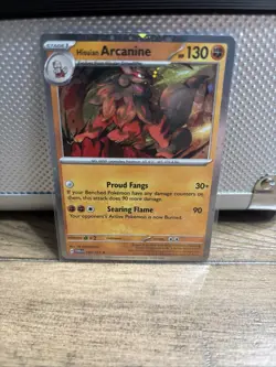 Pokemon TWM Hisuian Arcanine 100/167 Cosmos Holo Promo - Twilight Masquerade - Image 1