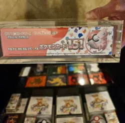 New sealed Japanese 151 Pokemon booster box w/ acrylic case - Image 2