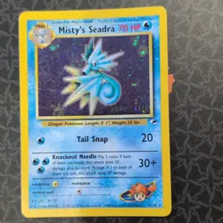 Pokemon Misty's Seadra Prerelease Wotc Promo Holo 009/132 English Stage 1 70 HP - Image 1