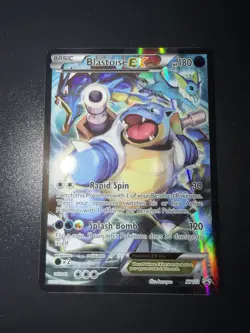 Pokemon TCG Blastoise EX XY122 Full Art Holo Black Star - Image 1