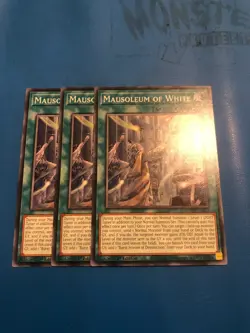YUGIOH 3x Common Mausoleum Of White SDWD-EN023 1st Edition - Image 1