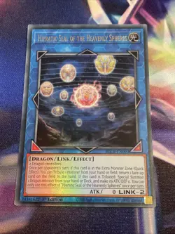 Yu-Gi-Oh! TCG Hieratic Seal of the Heavenly Spheres BLCR-EN090 Ultra Rare NM/M - Image 1