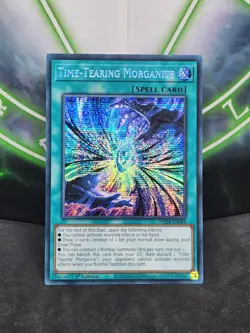 Yugioh Time-Tearing Morganite MP24-EN088 Prismatic Secret Rare 1st Edition NM - Image 1