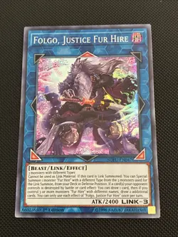 Yugioh! | Folgo, Justice Fur Hire SOFU-EN047 Super Rare 1st Edition Mint NM - Image 1