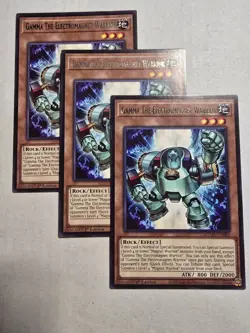 Yugioh! 3x Gamma The Electromagnet Warrior MZMU-EN082 Rare 1st Ed NM - Image 1