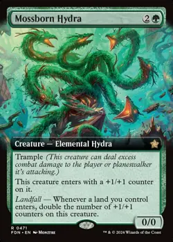1x Mossborn Hydra - Extended Art Light Play MTG Magic - Kid Icarus - - Image 1