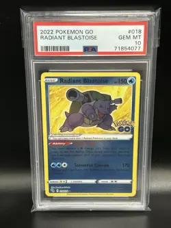 2022 Pokemon Go Radiant Blastoise 018/078 English PSA 10 - Image 1