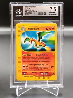 🍀Pokemon BGS 7.5 Charizard 40/165 reverse ITA Expedition graad psa Pokemon🍀 - Image 1