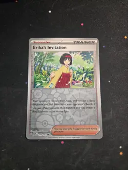 Erika's Invitation 160/165 Uncommon 151 Pokemon Reverse Holo NM - Image 1