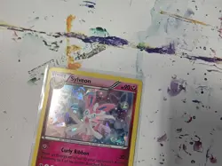 Pokemon TCG Sylveon 72/111 XY Furious Fists Cracked Ice Holo Rare 2014 Excellen - Image 5