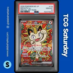 2026 POKEMON NULLIFYING ZERO JP #114/080 MEOWTH EX SPECIAL ART RARE PSA 10 - Image 1