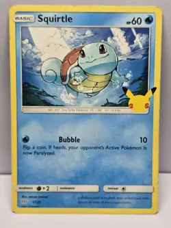 Squirtle 17/25 Non Holo - Pokemon Celebrations 25th Anniversary McDonald's Promo - Image 1