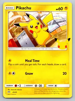 Pikachu 25/25 McDonald's 25th Anniversary Celebrations Promo Pokemon Non-Holo - Image 1