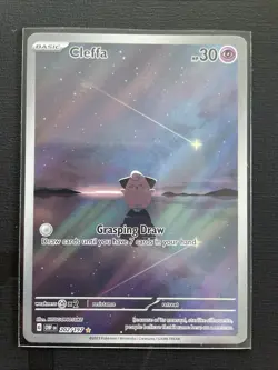 Pokemon Obsidian Flames Cleffa 202/197 Illustration Rare, Near Mint Condition - Image 1