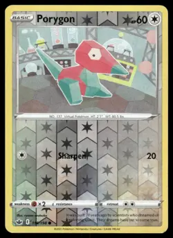 Porygon 116/198 Common Chilling Reign Pokemon Reverse Holo Lightly Played - Image 1
