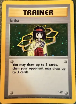 Wizards of the Coast Erika 16/132 Gym Heroes 2000 Holo Rare Trainer English - Image 1
