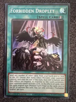 Yugioh Forbidden Droplet RA01-EN064 Super Rare 1st Edition NM - Image 1