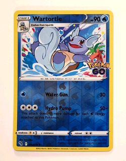 Wartortle - 016/078 - Uncommon - Reverse Holo - Pokemon GO - Pokemon Card_42 - Image 1