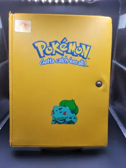 Pokemon TCG Vintage 1999 Bulbasaur Binder Yellow Album Snap 30 Page Card Holder - Image 1