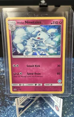 Pokemon Alolan Ninetales SM128 Promo Holo Stage 1 Card 110 HP Trainer Kit - Image 1