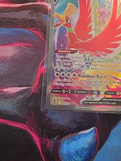 Pokemon Card Ho-Oh V 187/195 Ultra Rare Full Art Silver Tempest Near Mint - Image 4