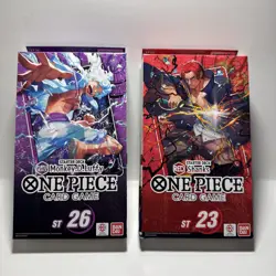 Lot 2 New One Piece Card Game ST-23 ST-26 Starter Deck Red N Purple Black - Image 1