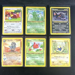 Pokemon Vintage Neo Discovery 1st Edition Lot 6 Cards Teddiursa Scyther Houndour - Image 1