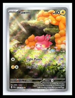 💥 Pokemon Card Pawmi 226/091 Paldean Fates Illustration Rare Holo - Image 1