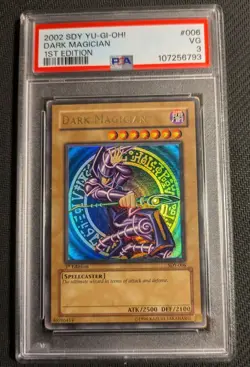 Yugioh Dark Magicians SDY-006 1st Edition Ultra Rare PSA 3 VG! - Image 1