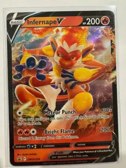 Infernape V SWSH252 SWSH: Sword & Shield Promo Cards Holo - Image 1