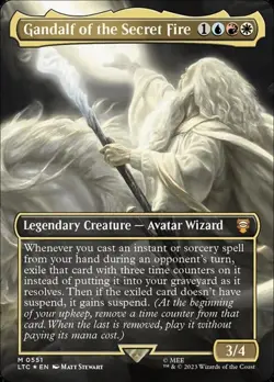 Gandalf of the Secret Fire - Surge Foil Extended Art LTC NM MTG - Image 1