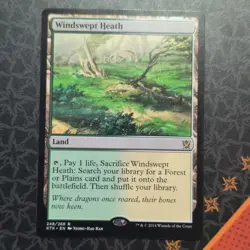 Wizards Magic Windswept Heath Khans of Tarkir Rare Land Regular English - Image 1
