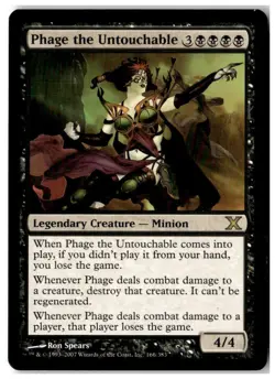 MTG Phage the Untouchable - 10th Edition Moderately Played English - Image 1