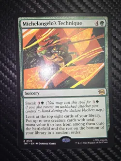 Magic: The Gathering Michelangelo's Technique Teenage Mutant Ninja Turtles Rare - Image 1