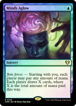 Magic The Gathering MTG MINDS AGLOW FOIL Commander Masters NM - Image 1