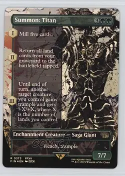 Summon: Titan (Borderless) Foil Magic: Final Fantasy FIN #0373 - Image 1