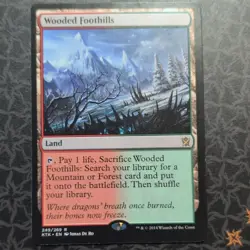 Wizards of the Coast Wooded Foothills 249 Khans of Tarkir Rare Land Regular EN - Image 1