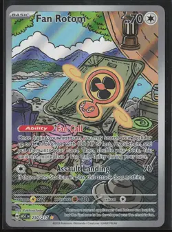FAN ROTOM 250/217 ILLUSTRATION RARE ME: ASCENDED HEROES POKEMON NM/M - Image 1