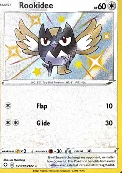 Rookidee SV101/SV122 Shiny Rare Shining Fates Shiny Vault Pokemon LP - Image 1