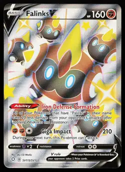Falinks V SV115/SV122 Holo Shining Fates Shiny Vault Pokemon Card - Image 1