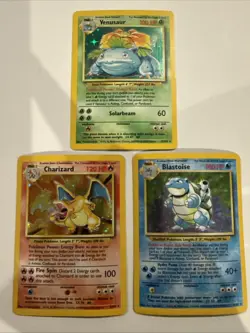 Pokemon TCG Evolution Base Set Charizard Blastoise Venusaur WOTC Vintage 1999 - Image 1