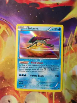 Pokemon Suicune 30/122 Breakpoint Holo Rare Card 120 HP Basic Aurora Beam - Image 1