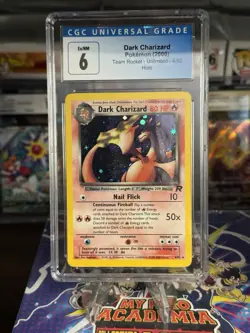 Dark Charizard Holo 🔥 CGC 6 Pokemon Team Rocket #4 EX/NM - Image 1