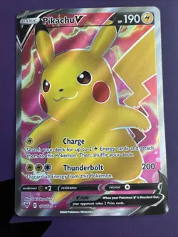 Pokemon TCG Vivid Voltage Pikachu v 170/185 Full Art Ultra Rare Card - Image 1