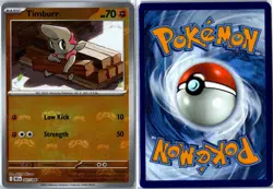 Pokemon Card - Timburr (Poke Ball Pattern) 047/086 Black Bolt Common Holo NM - Image 3